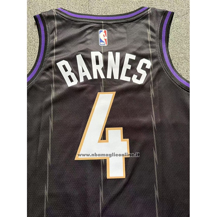 Maglia Toronto Raptors Scottie Barnes #4 Citta 2024-25 Nero